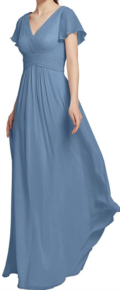Bridesmaid's chiffon maxi dress